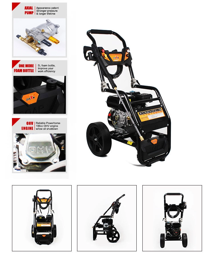 2610psi 2.5gpm Gas Pressure Washer Power Washer 212cc High Pressure Washer Powered with High Pressure Hose & 4 Nozzles