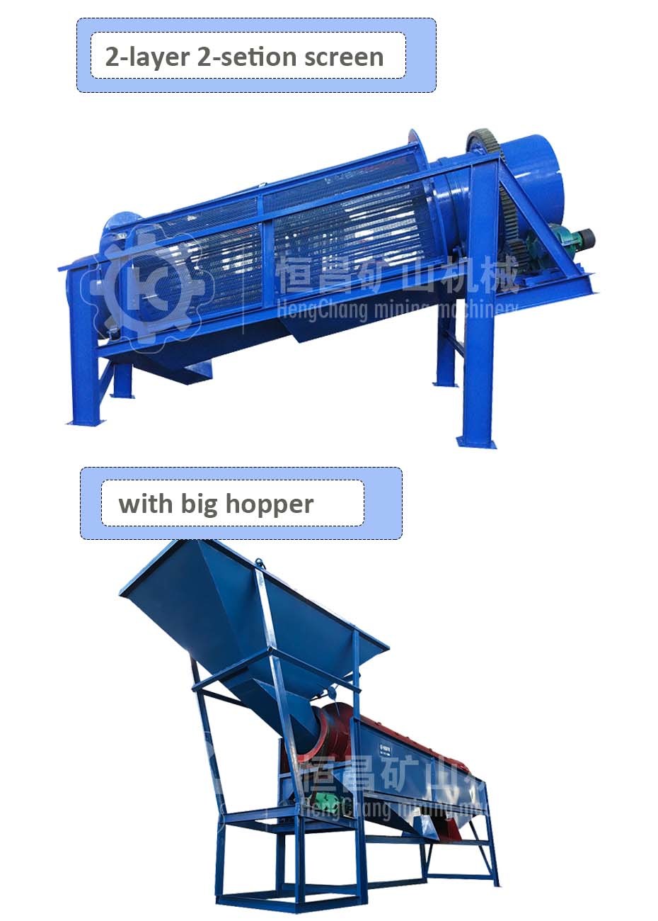 Small Mining Equipment Gold Mining Trommel Wash Plant with Diesel Engine and Water Hose