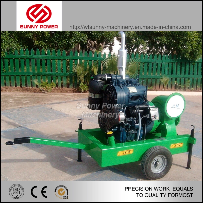 Diesel Engine Irrigation Water Pump, High Flow Diesel Water Pump with Trailer or Rain Cover Optional