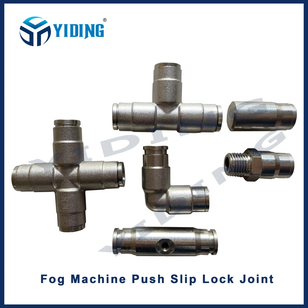 Misting Push Slip End Plug Fogging Machine Slip Lock End Cap Connector Brass Joint Fog Machine Pipe Push Slip Lock Hose Joint Hose Joint Coupling (SL-E3801)