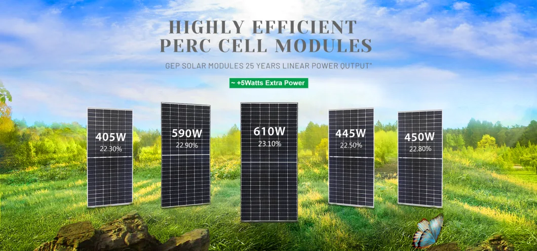 Gep Efficient Monocrystalline Silicon Solar Panel Cleaning 445W 450W 455W 460W 465W PV Solar Module