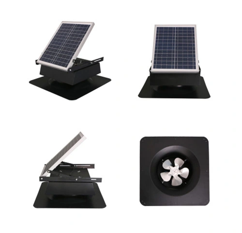 20W Solar Rechargeable Fan, Solar Ventilator with Adjuastable Solar Panel