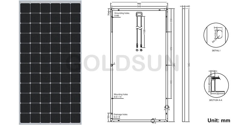 High Efficiency Solar Panel 380W 375W 370W 365W 360W Solar Energy for Solar Panel System Mounting