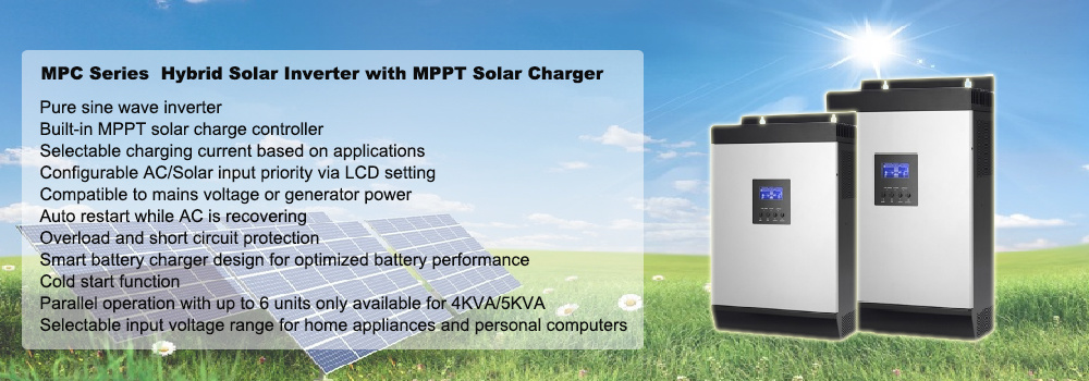 MPPT Solar Panel Battery Charger 24V DC 240V AC Solar Inverter 3kVA