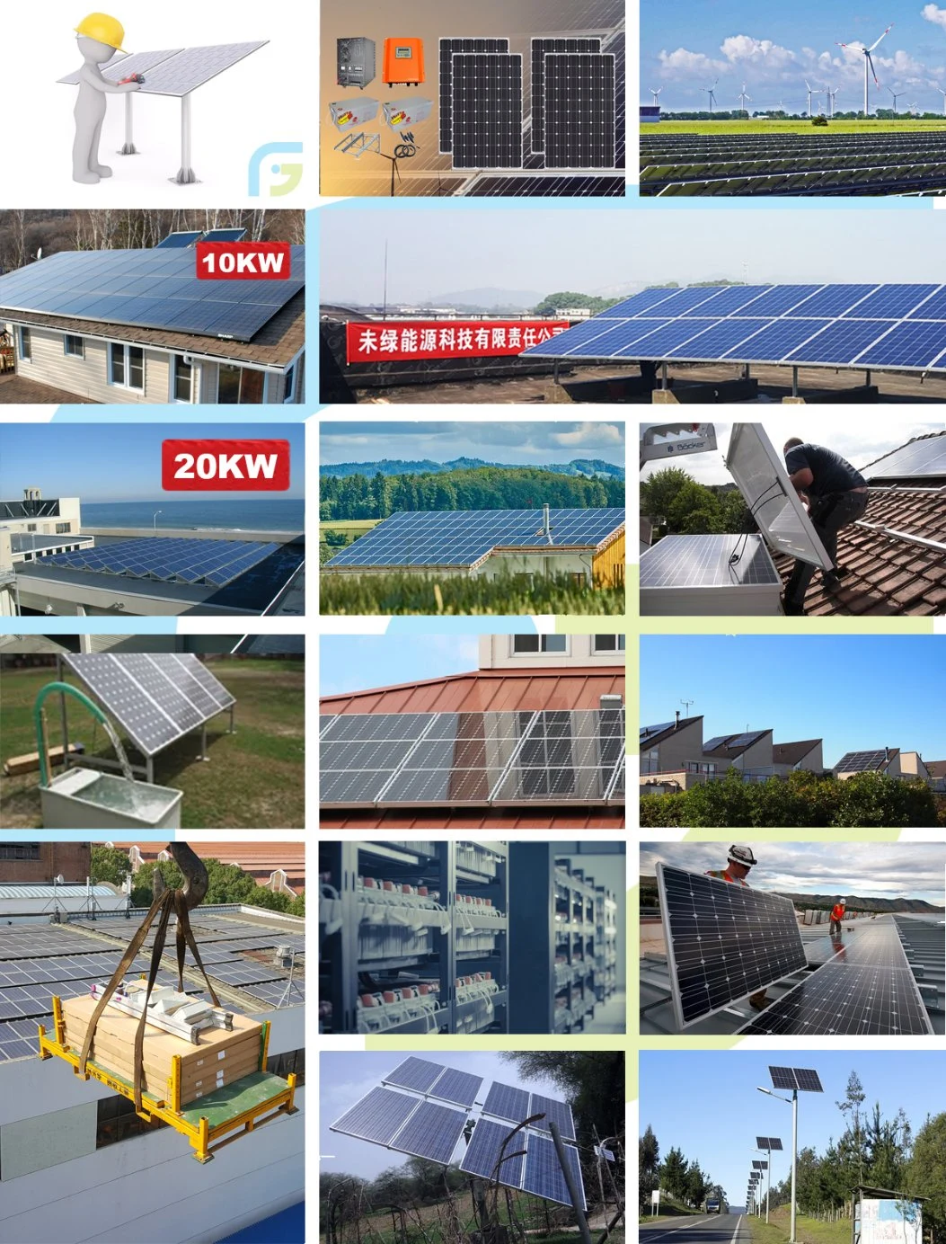300W, 350W, 375W Monocrystalline Solar PV Panel for Solar Air Conditioner