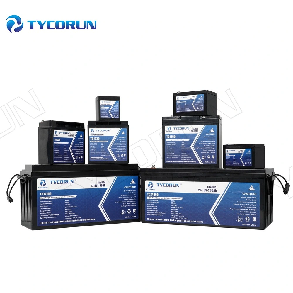 Tycorun 3.2V 50ah 100ah 150ah 200ah Lithium Ion Batteries External Li Ion LiFePO4 Battery Pack DIY 12V 18V 24V 48V Solar Panel Battery Rechargeable Li-ion Cell