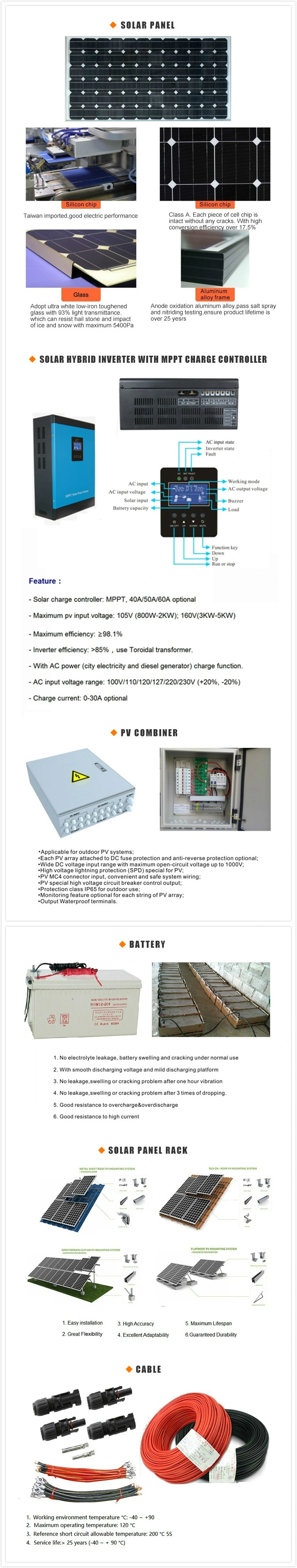 1kw 2kw 3kw Solar PV Mounting System/Solar Panel Mounting Structure