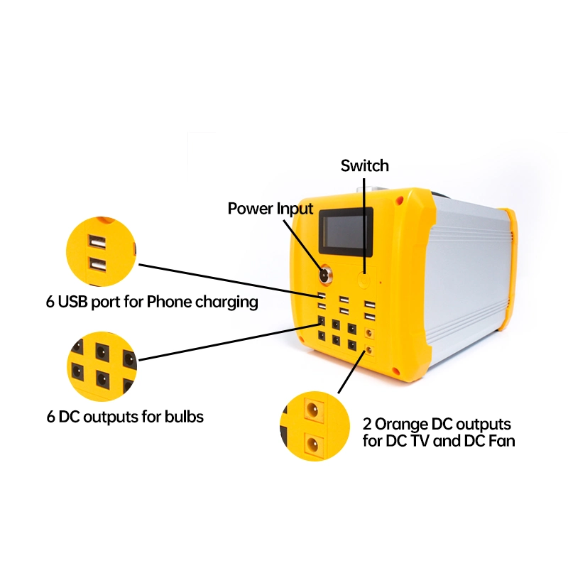 50W Solar Panel System Power Station for Phone Charging DC TV Fan