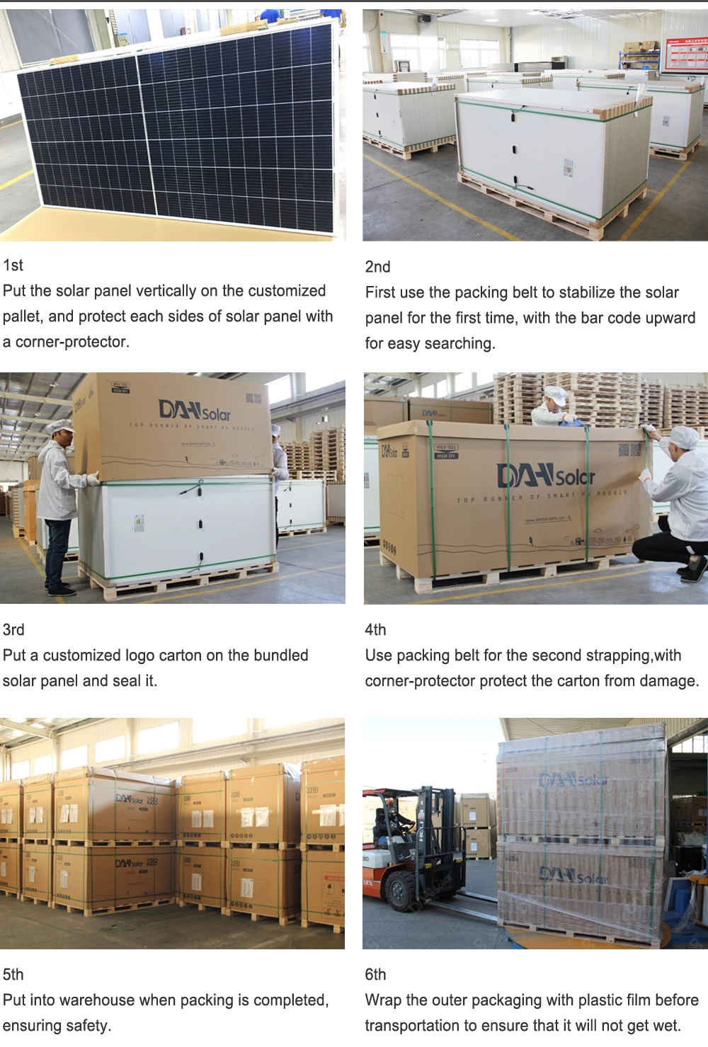 Dah 400W PV Photovoltaic Poly Solar Power Panels Commercial Home Installation