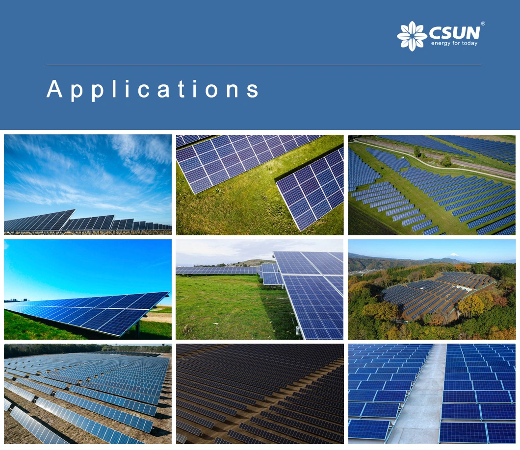 Csun Solar High Efficiency 5bb Perc Monocrystalline 370W 375W Solar Panel Module