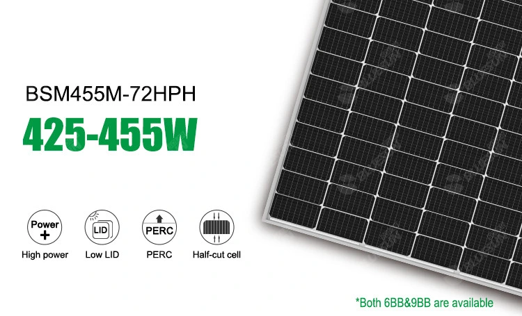 Solar Panel Water Proof 9bb Solar Cell 480W 450W 455W 460W 470W Solar Panel