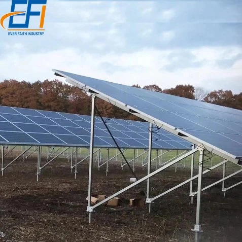 1MW Solar Photovoltaic Ground Mounted System Aluminum Solar Ground Racking Structure