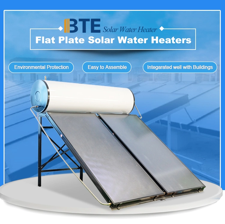 High Quality Pressurized Flat Plate Solar Collector Bte 200L Solar Water Heater with Flat Plate Panel