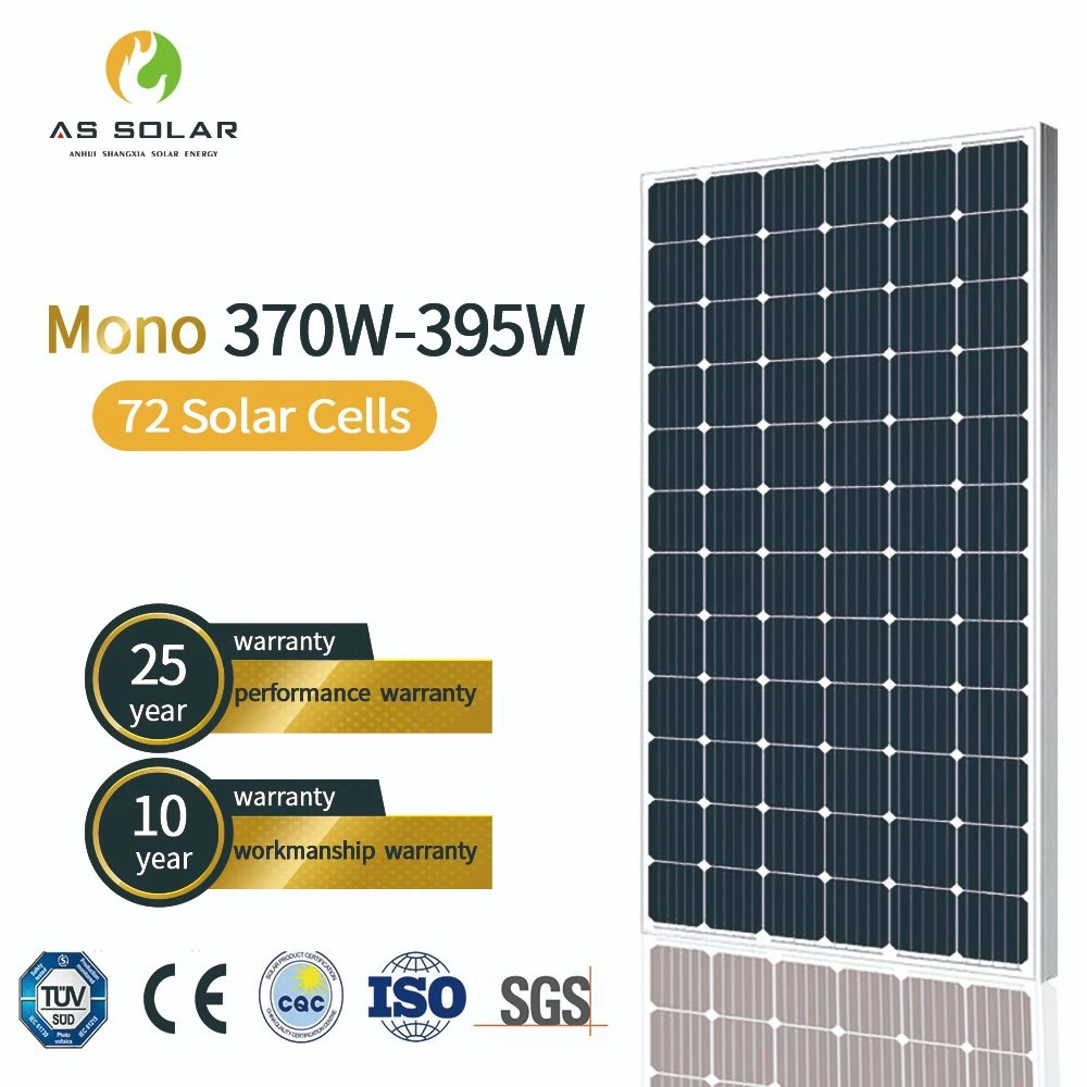 380W 370W 360W Solar Panel Price Perc Half Cut Cell Panel Mono