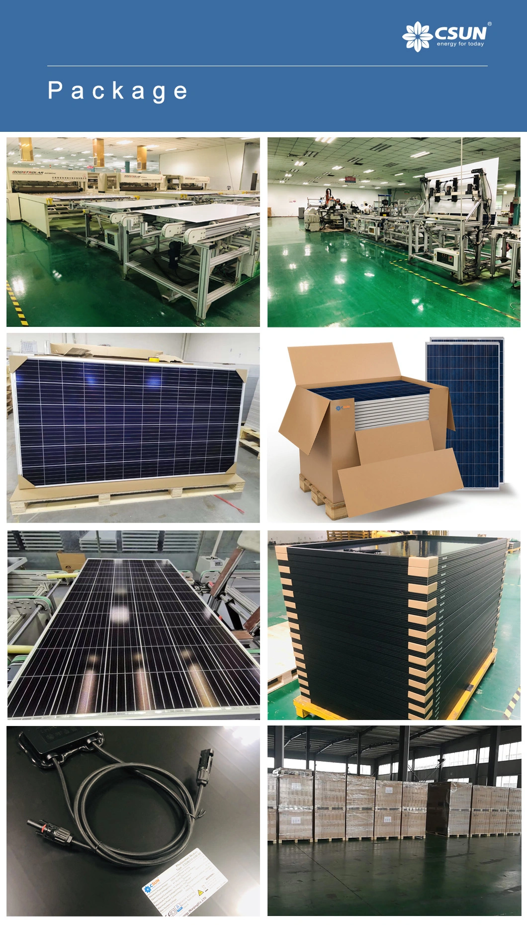 Csun Solar Full Cell PV Panels 275W Poly Perc Solar Modules