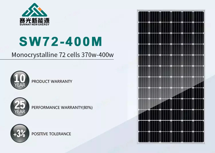 25 Year Warranty 355W 350W 365W Solar Panels 166mm Mono Cell Solar Panels