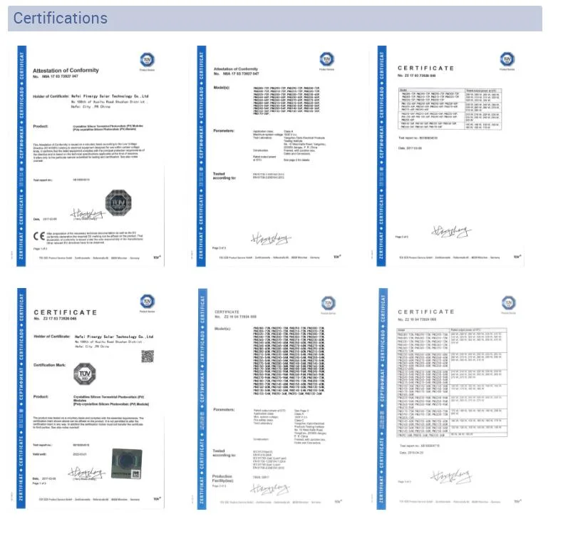 Photovoltaic Solar Panel Price 270W 275W 280W 285W Solar Panel 5bb Poly Solar Panel