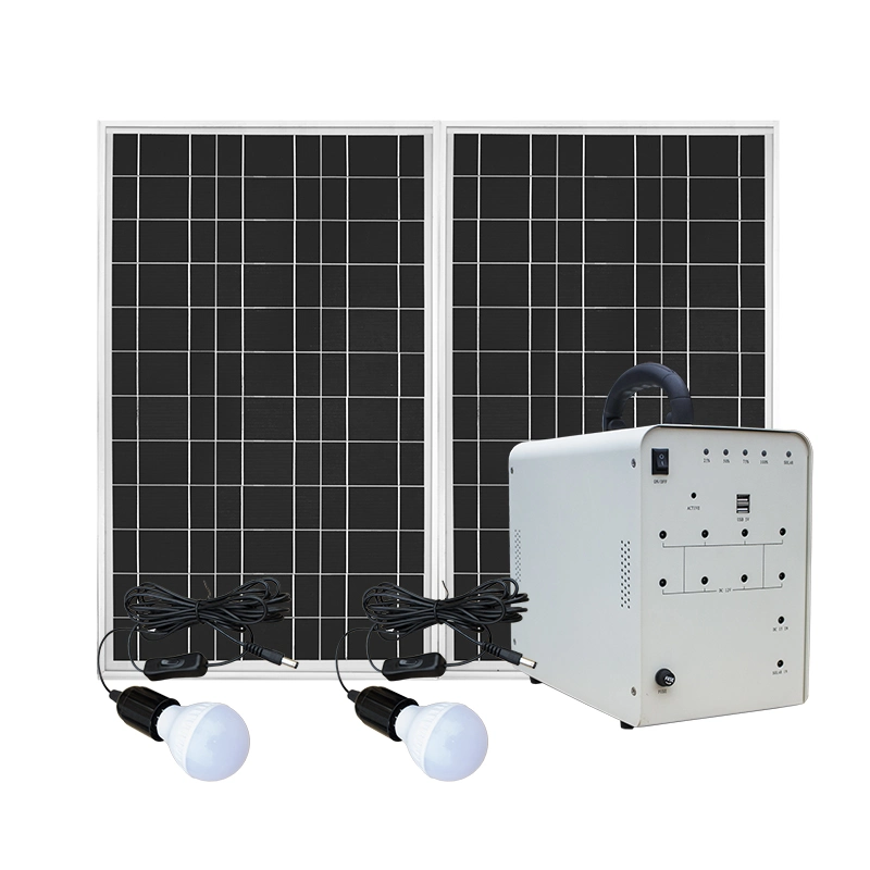 50W Portable Solar Lighting Kit Solar Power Energy System for Home with Monocrystalline Polycrystalline Solar Panel