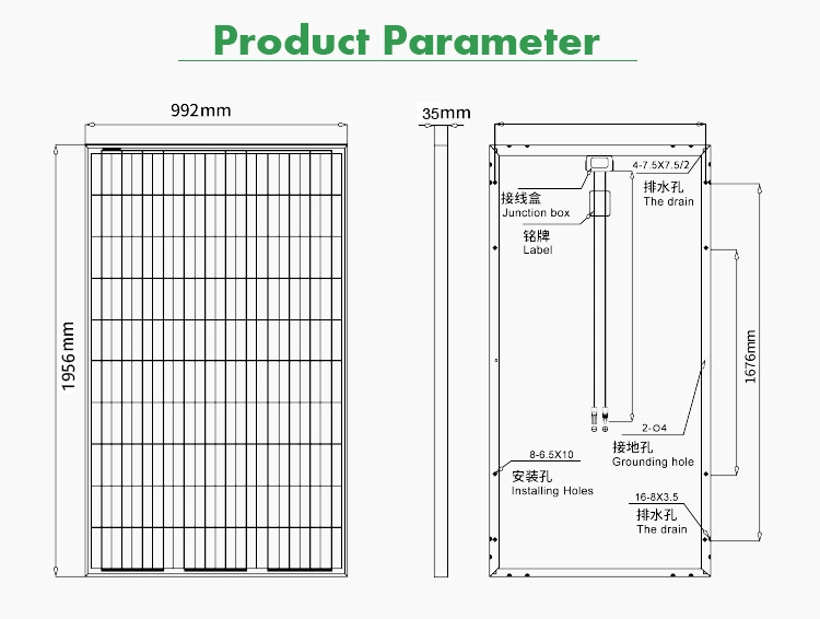 330W 340W Poly Solar Panels 350W PV Solar Panels 360W Panels Solar for House Use