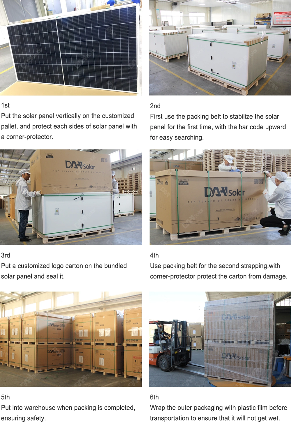 Dah Solar Panel Module 360W 370W 380W 390W 395W 400W 430W 435W 440W Mono Poly Solar Panel for Roof Installed