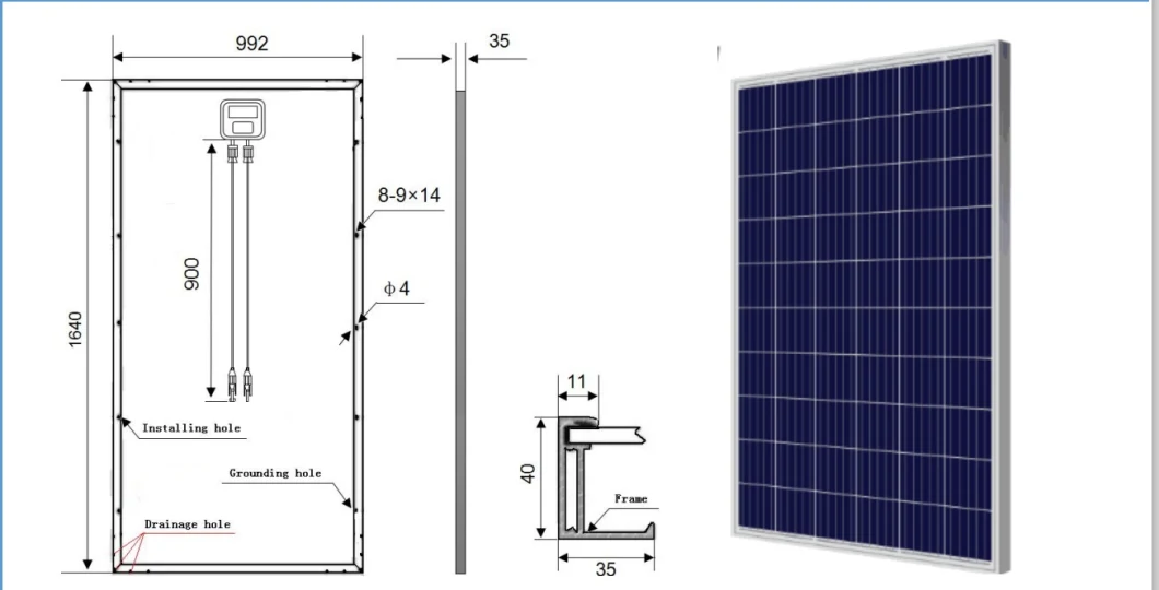 High Efficiency Polycrystalline Photovoltaic Solar Panels 275W