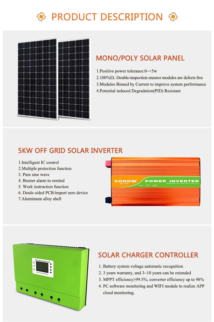 5kw Solar Panel Station Plant off Grid Solar System
