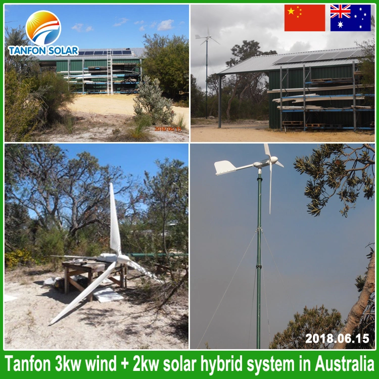 Home Wind Solar Hybrid Power System 5kw Roof Solar Panel Mount System 5kVA Solar Energy Storage System