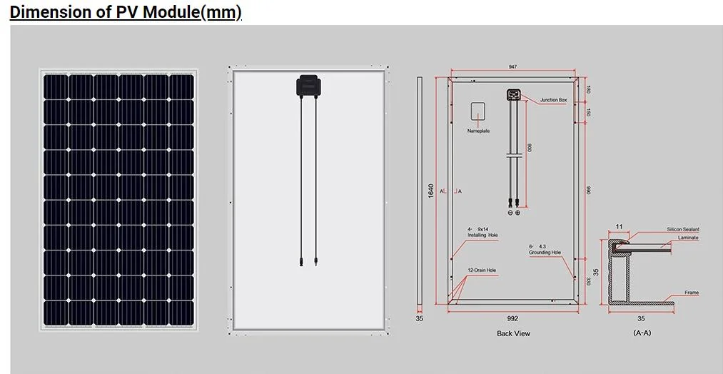 Solar Panel High Efficiency Solar Cell Panel 300W 60 Cell Mono Solar Panels
