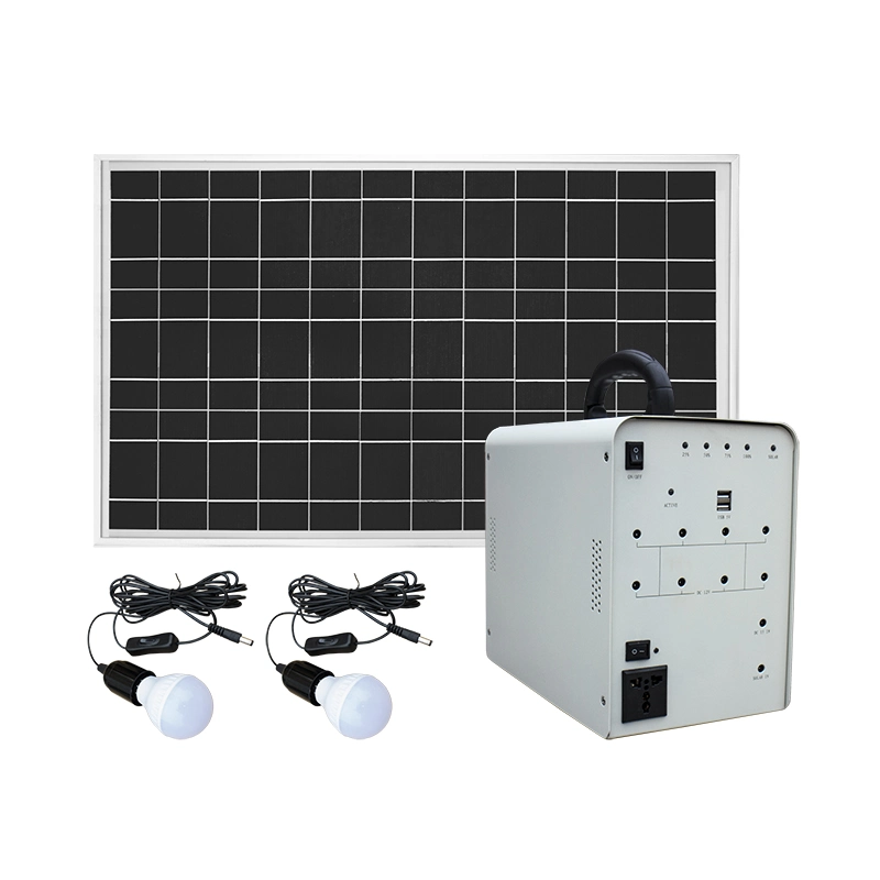 50W Portable Solar Lighting Kit Solar Power Energy System for Home with Monocrystalline Polycrystalline Solar Panel