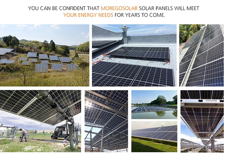 Moregosolar PV Module 182mm Generated Solar 530W 535W 540W Double Glass Bifacial Solar Panel