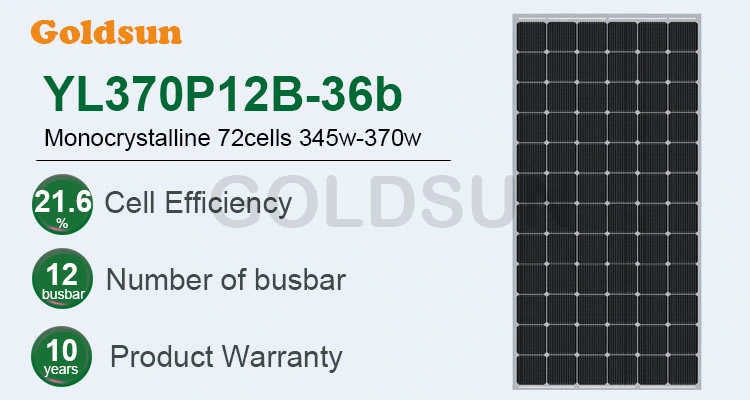 370W Solar Panel Monocrystalline Monocrystalline Solar Power Panel