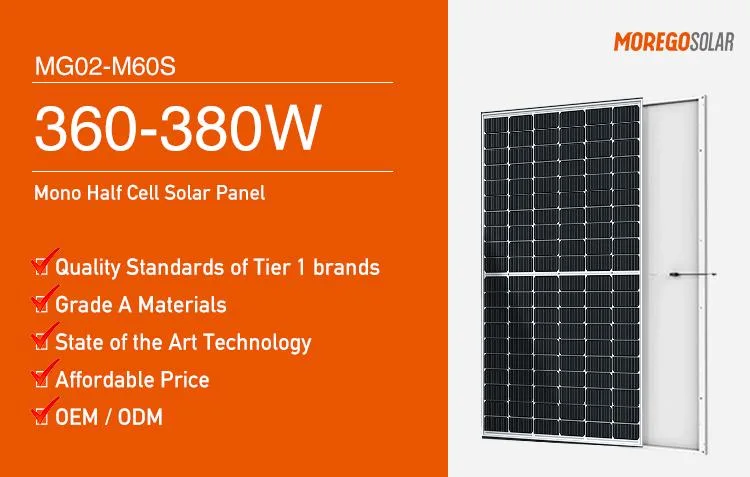 Moregosolar Half Cell Solar Power Panels 380W 375W 370W 365W 360W PV Module