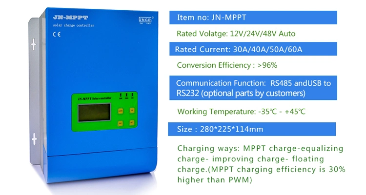 30A Solar Charge Controller Real MPPT With Extruded Aluminum Heatsink 12/24V/48V Solar Panel Battery Regulator Charge