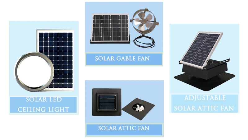 25 Watt Solar Roof Ventilator Fan with Adjustable Solar Panel