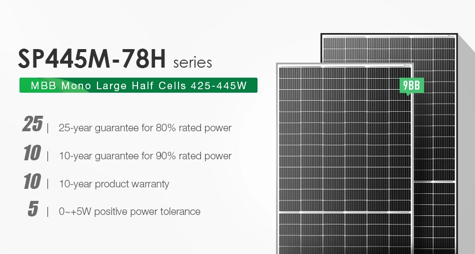 Half Cut 156 Cell 430W 440W 445W Mono Poly Solar Panel