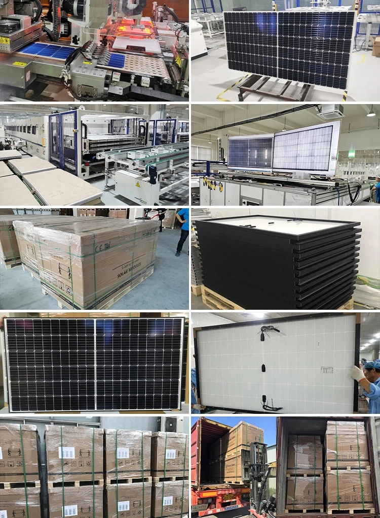 420 Watt Solar Panel Bifacial Cell Panel with 166mm Perc Half Cut Solar Cells OEM Factory