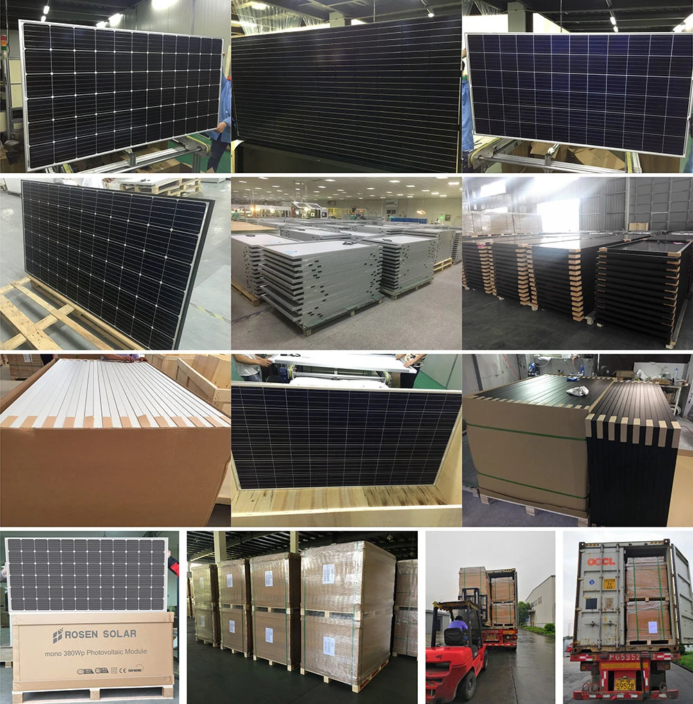 Rosen Solar Wholesale Polycrystalline Solar Cell Panel 100W - 370W Solar Panel with Cheap Price