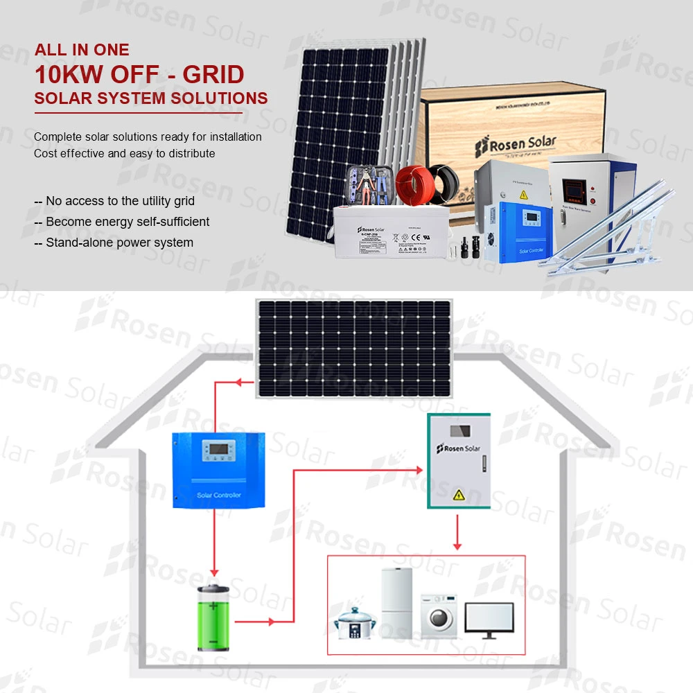 Customized off Grid 10kw Solar Panel Household Solar Energy System