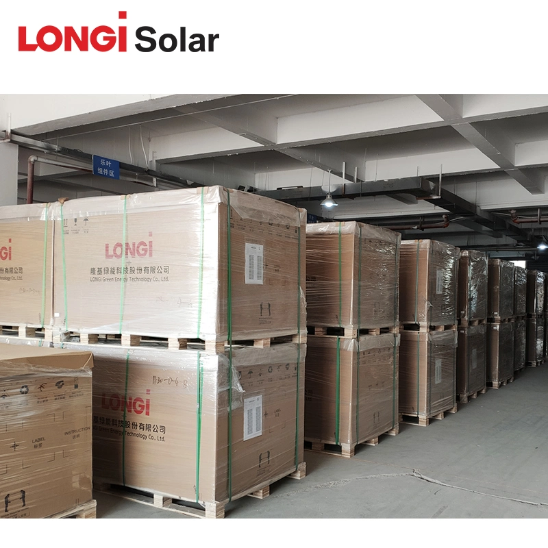 Longi Solar Perc Half Cell Double Glass Solar Panel 345W 350W 360W 365W 370W Bifacial Solar Power Panels