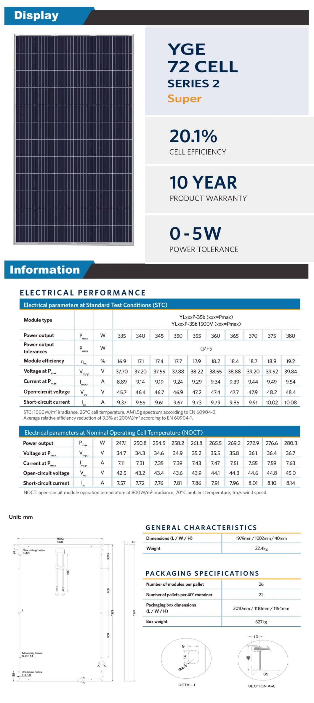 2020 Hot Sale 375W Polycrystalline Solar Panels for Solar Power Station