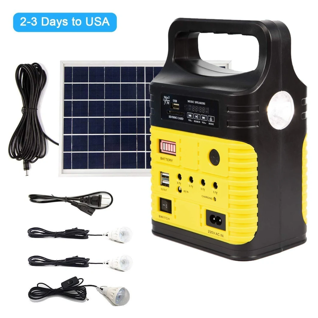 10W Solar Light with MP3&Radio 10W/6V Poly Solar Panel Mobile Charger Wire AC Charger