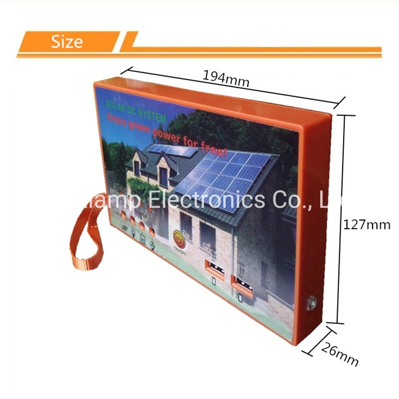 Hot Sale Portable Solar Home System 6W/12V Solar Panel Charge Battery