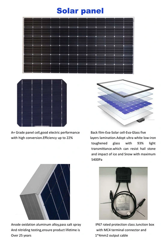 Solar Kits 5kw Hybrid Solar Panel System for Home Use