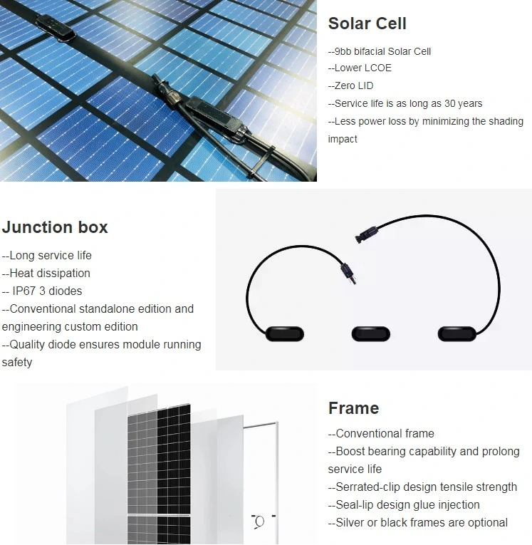 182mm Big Size Solar Panel 550W 545W 540W 535W 530W Monocrystalline Half Cut Solar Panels