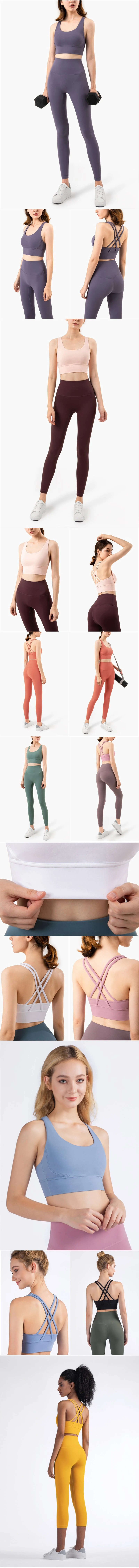 Wholesale Fashion Cross Strap Fitness Yoga Sports Underwear Customized Sports Underwear