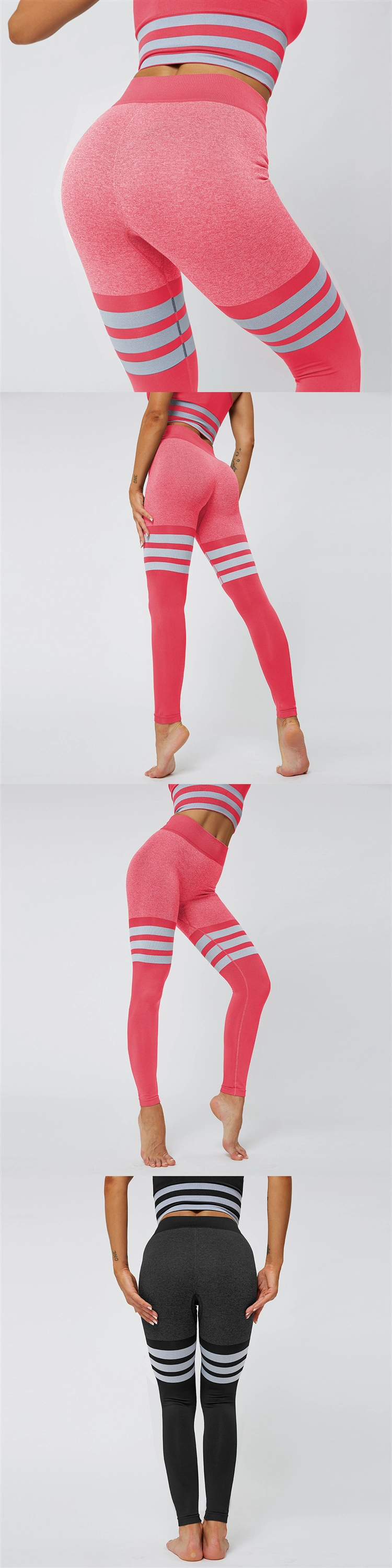 Sexy Striped Yoga Pants Legging Workout Clothing Women Yoga Wear Ladies Fitness Legging