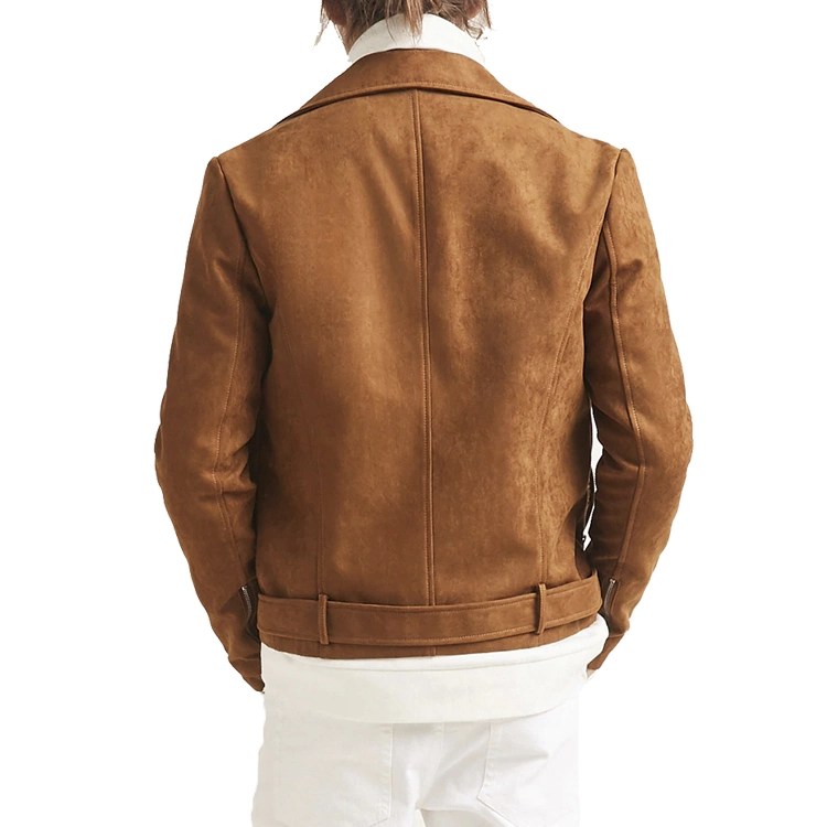 Suede Jacket with Short Lapel Suede Jacket Zippers Leather Jacket Wholesale Custom Jacket
