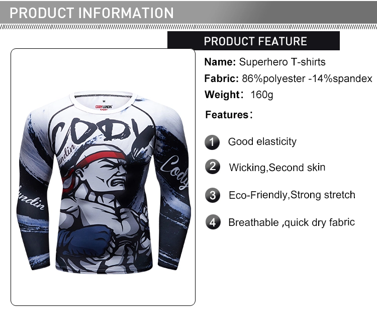 Cody Lundin Factory Custom Sport Tshirt Promotion Sport T Shirt /Fast Dry Running T Shirt