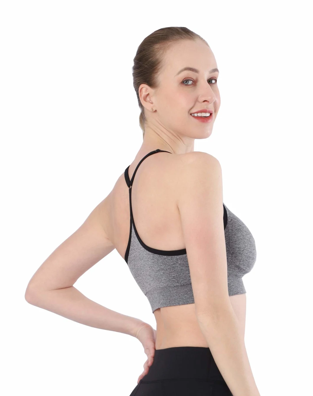 AG Seamless Sports Bra Wirefree Yoga Bra with Removable Pads for Women