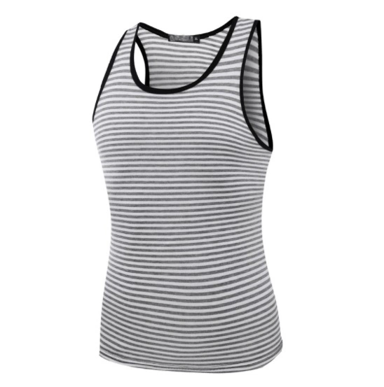 Hot Sale Active Striped Sleeveless Women T-Shirt, Sports Vest for Women